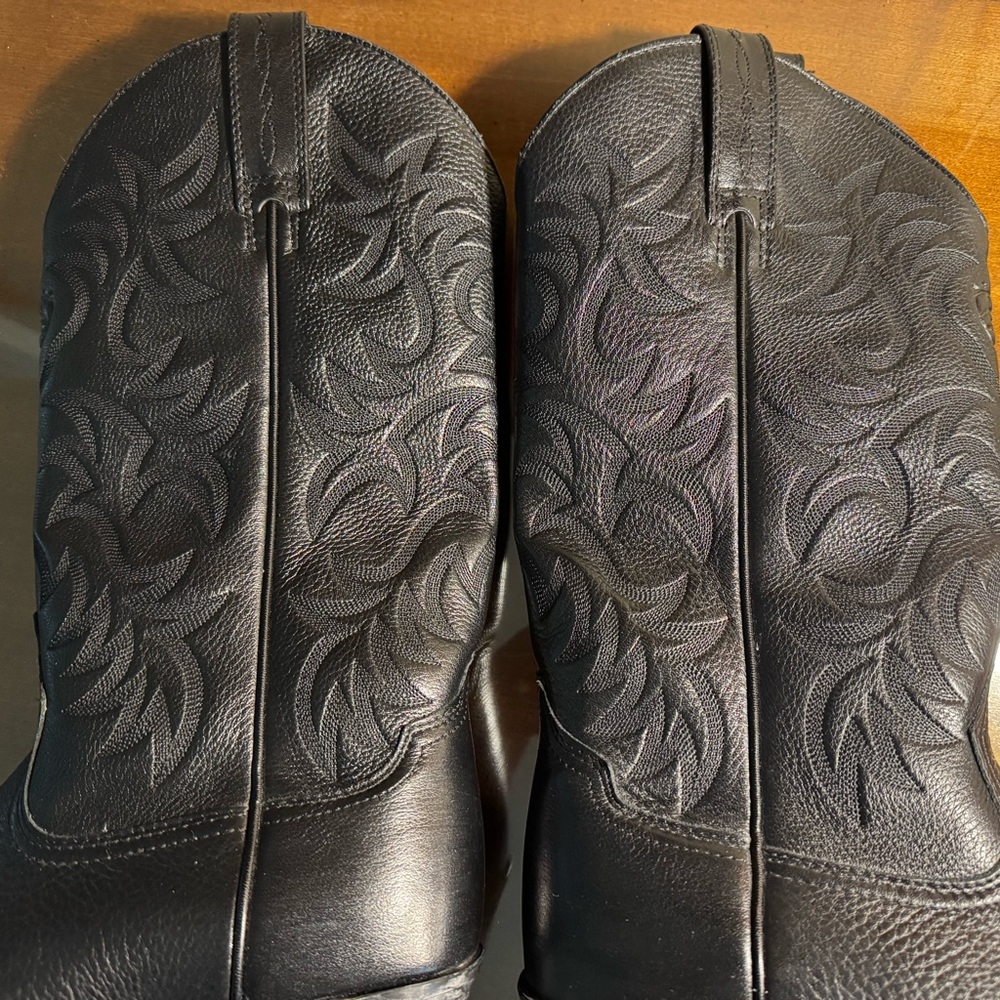 Ariat Men's Heritage R Toe Western Boot in Black - Size 9D - Picture 6 of 13